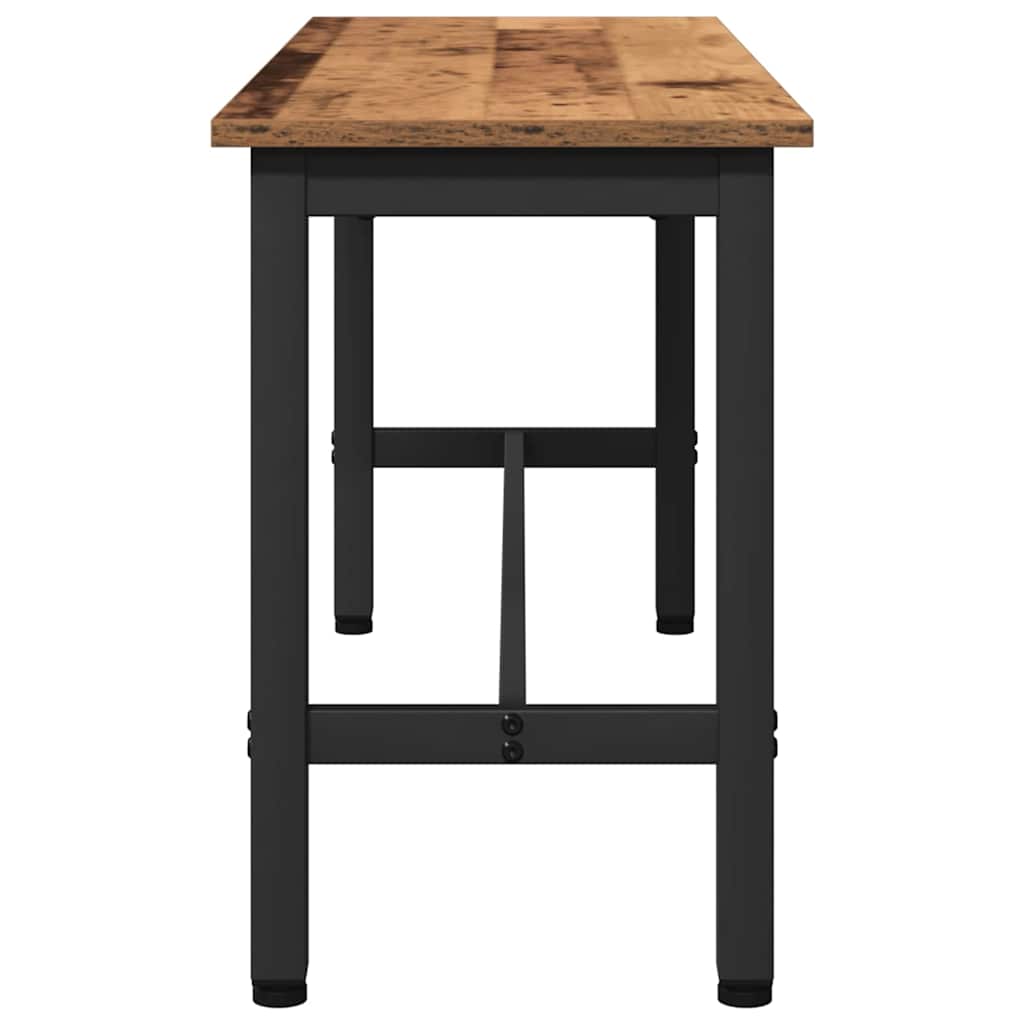 Eetbank Oudhout 100 x 32,5 x 48,5 cm Engineered hout en staal is nu te koop bij PeponiXL, paradijselijk wonen!