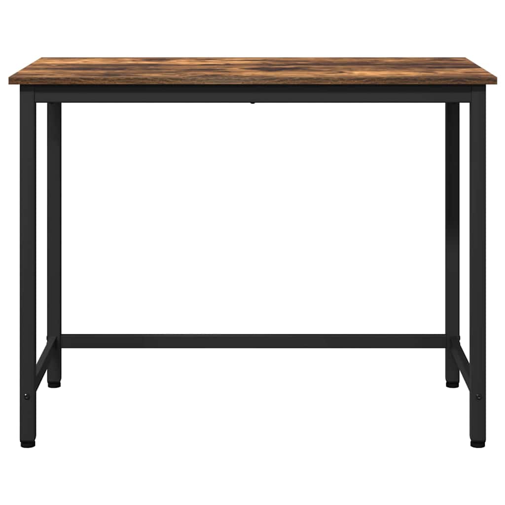 Tafel Gerookt eiken 80 x 50 x 76,5 cm Engineered hout en staal is nu te koop bij PeponiXL, paradijselijk wonen!