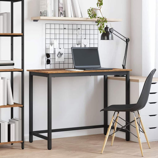 Tafel Oudhout 80 x 50 x 76,5 cm Engineered hout en staal is nu te koop bij PeponiXL, paradijselijk wonen!