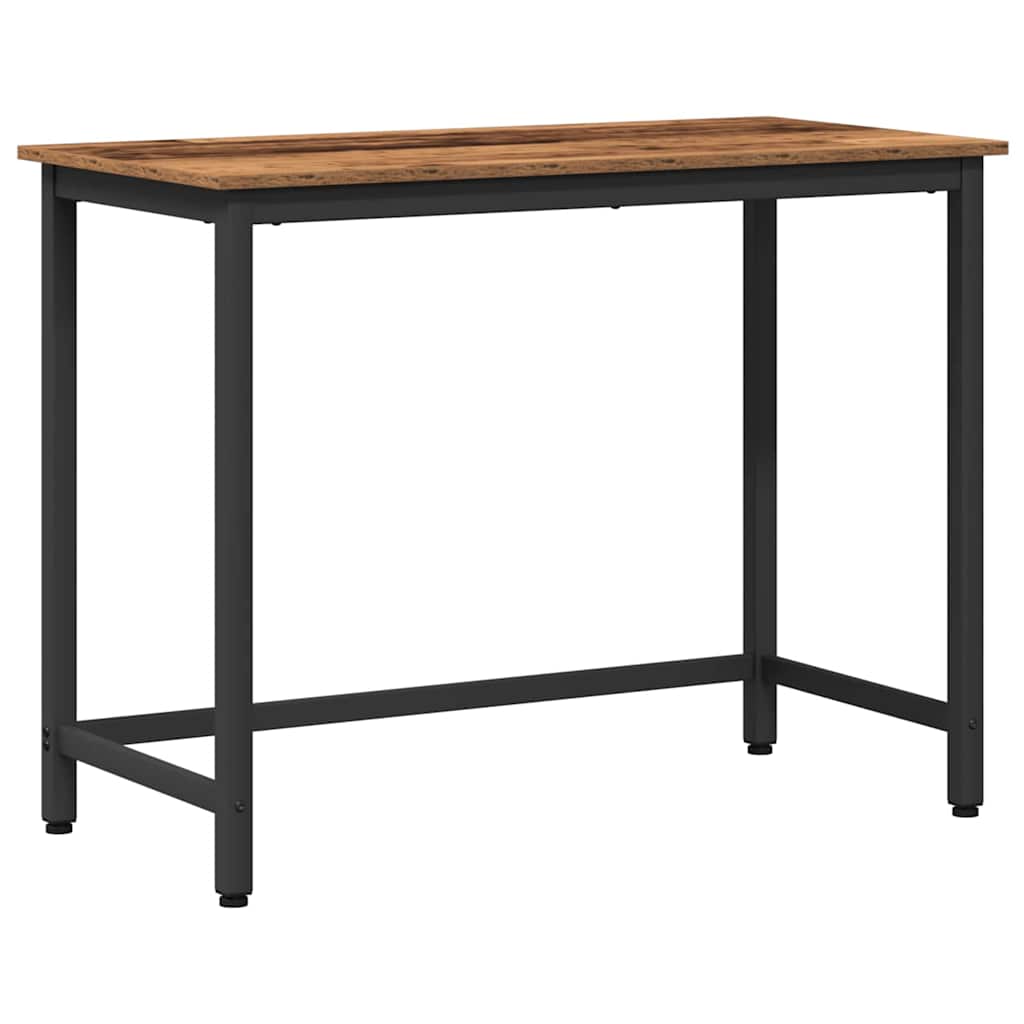Tafel Oudhout 80 x 50 x 76,5 cm Engineered hout en staal is nu te koop bij PeponiXL, paradijselijk wonen!
