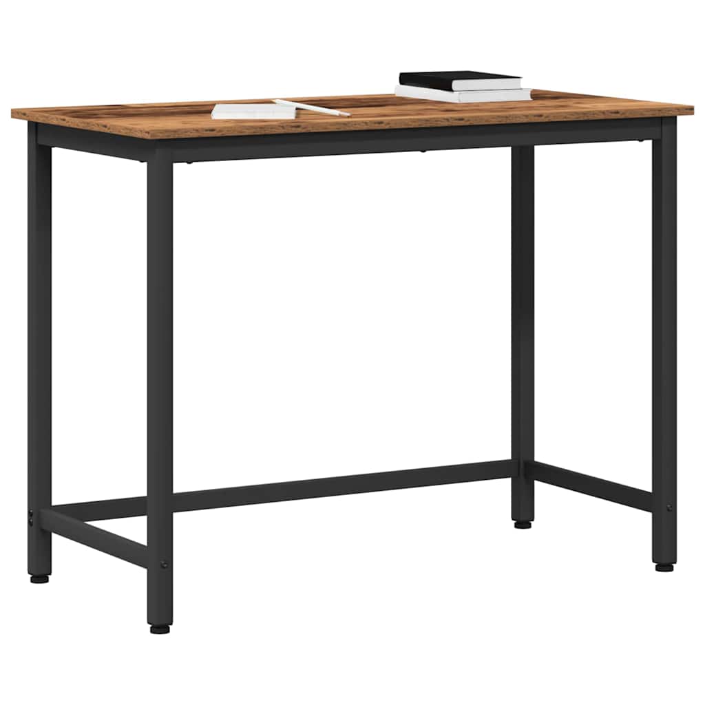 Tafel Oudhout 80 x 50 x 76,5 cm Engineered hout en staal is nu te koop bij PeponiXL, paradijselijk wonen!