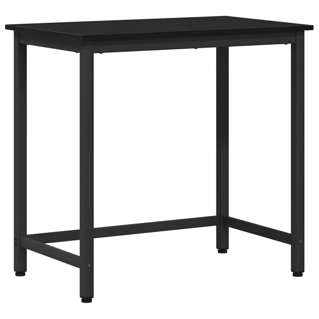Tafel Zwart Eiken 100 x 50 x 76,5 cm Engineered hout en staal is nu te koop bij PeponiXL, paradijselijk wonen!
