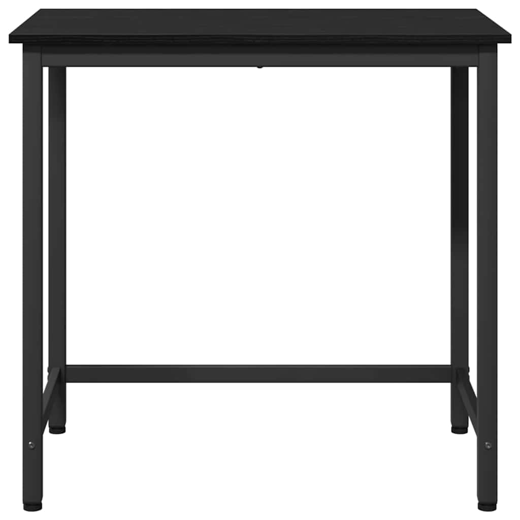 Tafel Zwart Eiken 100 x 50 x 76,5 cm Engineered hout en staal is nu te koop bij PeponiXL, paradijselijk wonen!
