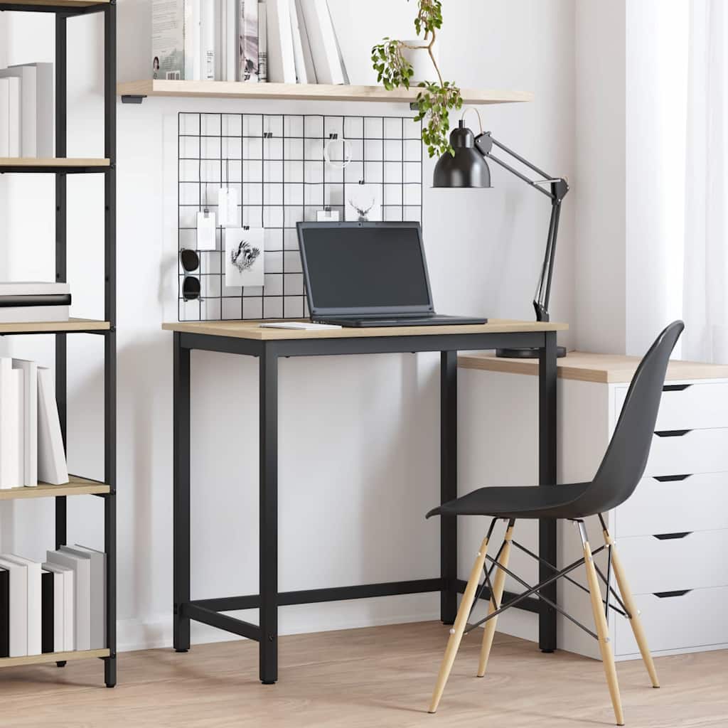 Tafel Sonoma Eiken 100 x 50 x 76,5 cm Engineered hout en staal is nu te koop bij PeponiXL, paradijselijk wonen!