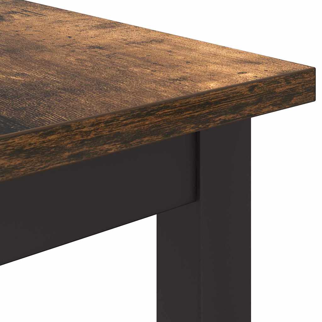 Tafel Gerookt eiken 100 x 50 x 76,5 cm Engineered hout en staal is nu te koop bij PeponiXL, paradijselijk wonen!