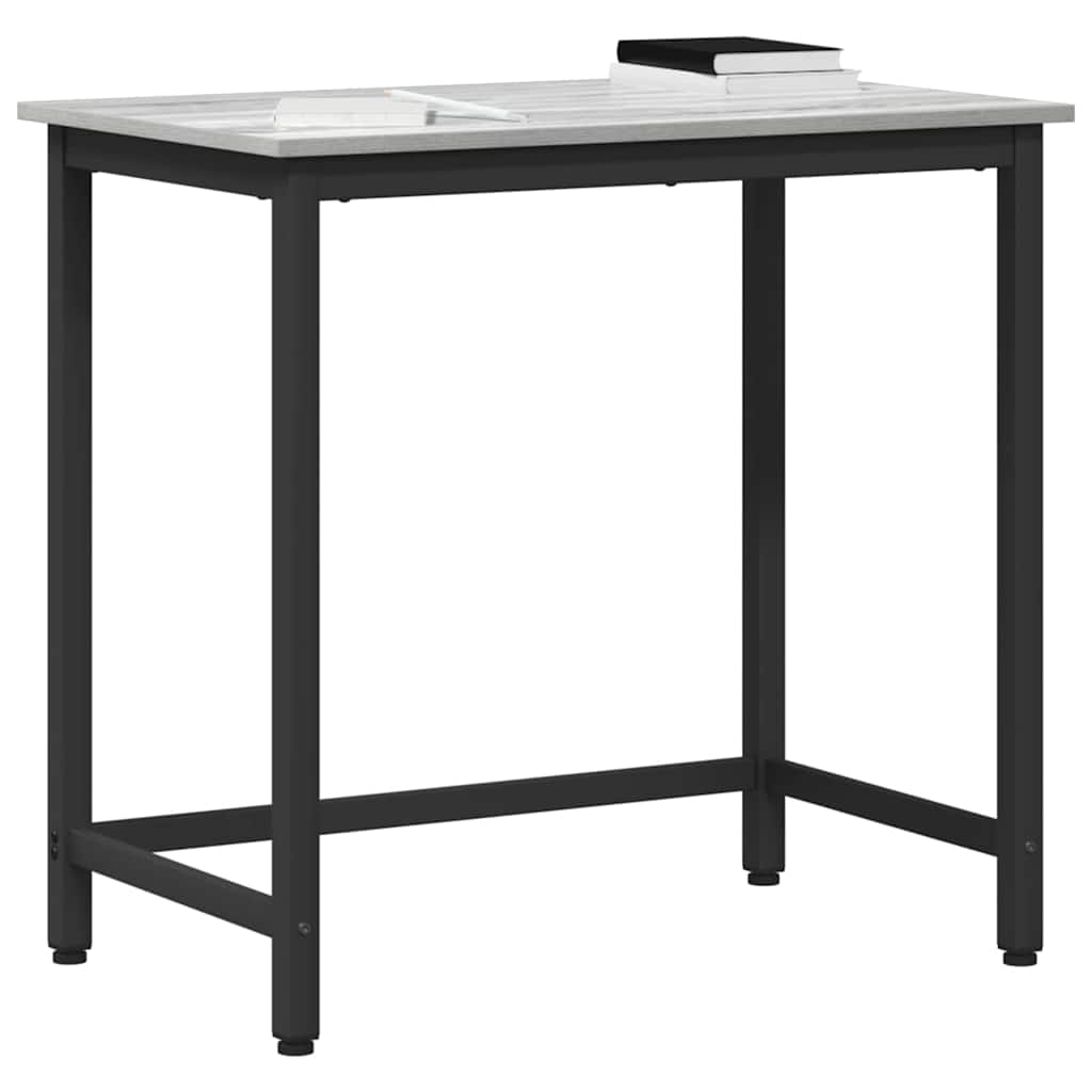 Tafel Grijs Sonoma 100 x 50 x 76,5 cm Engineered hout en staal is nu te koop bij PeponiXL, paradijselijk wonen!
