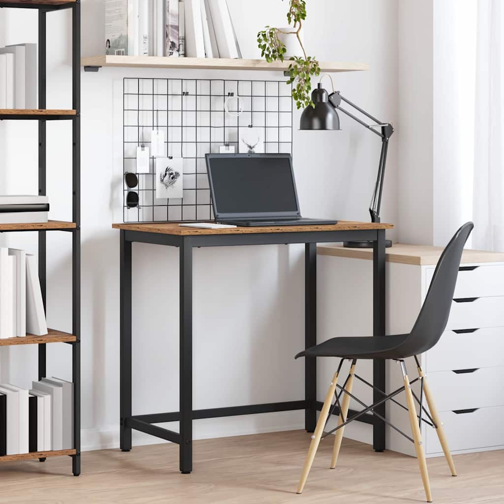 Tafel Oudhout 100 x 50 x 76,5 cm Engineered hout en staal is nu te koop bij PeponiXL, paradijselijk wonen!