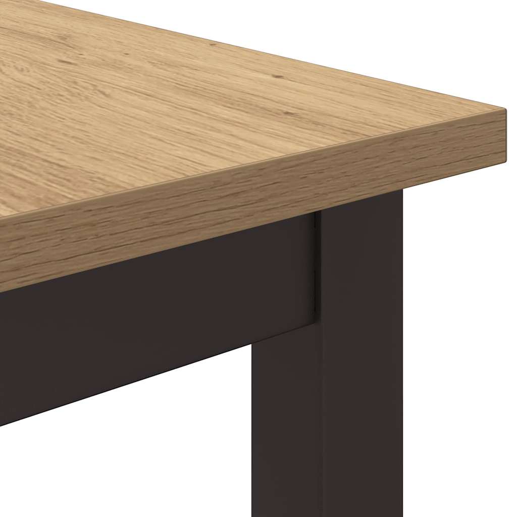 Tafel Artisan Eiken 100 x 50 x 76,5 cm Engineered hout en staal is nu te koop bij PeponiXL, paradijselijk wonen!