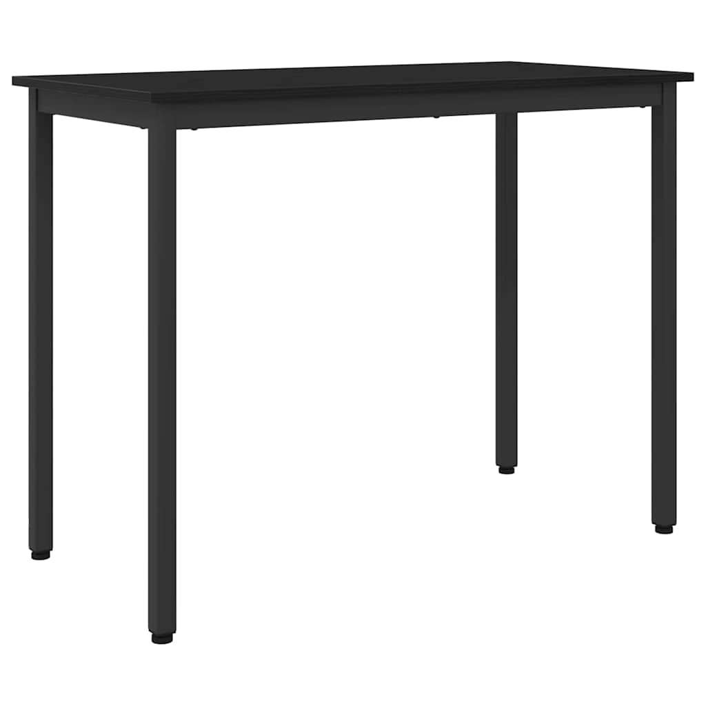 Tafel Zwart Eiken 100 x 50 x 76,5 cm Engineered hout en staal is nu te koop bij PeponiXL, paradijselijk wonen!