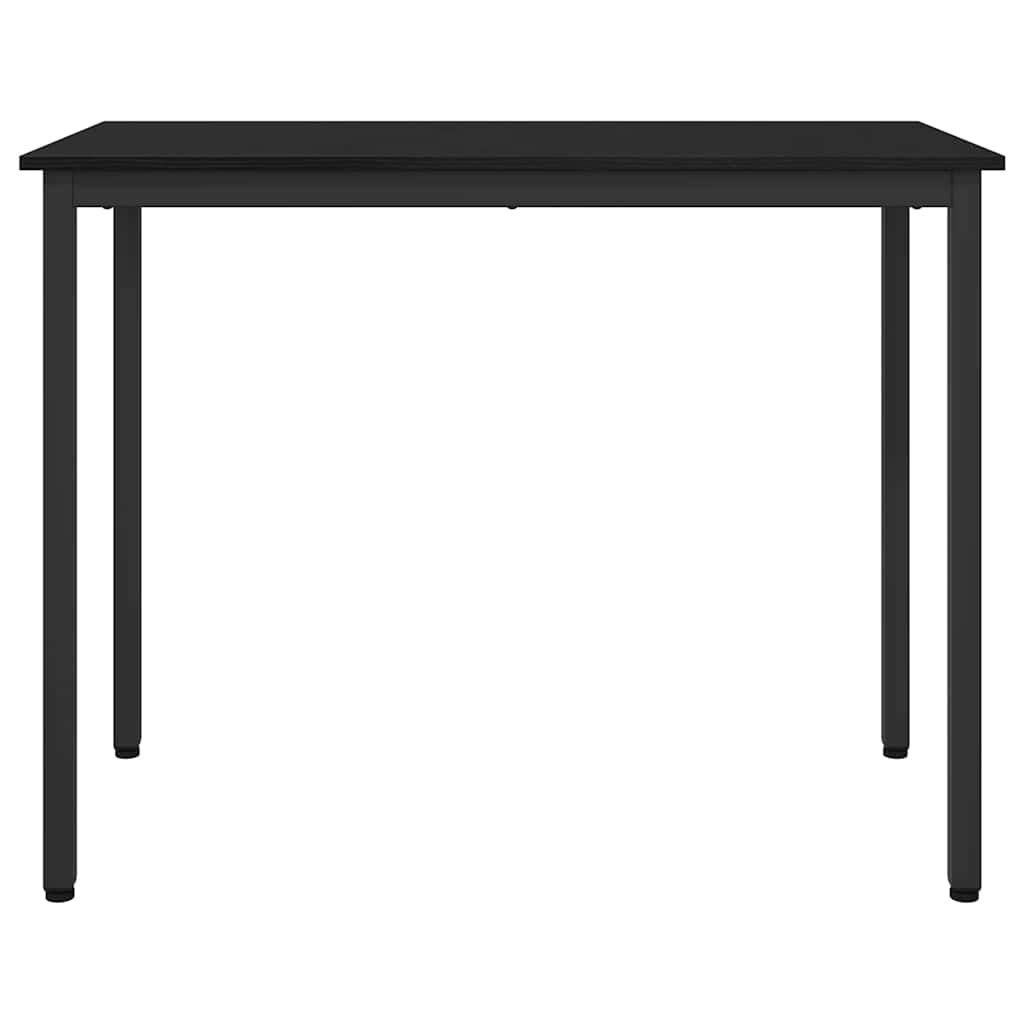 Tafel Zwart Eiken 100 x 50 x 76,5 cm Engineered hout en staal is nu te koop bij PeponiXL, paradijselijk wonen!