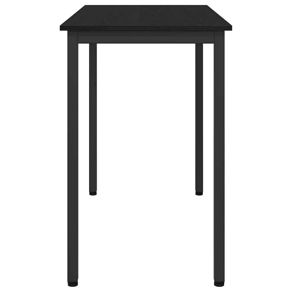 Tafel Zwart Eiken 100 x 50 x 76,5 cm Engineered hout en staal is nu te koop bij PeponiXL, paradijselijk wonen!