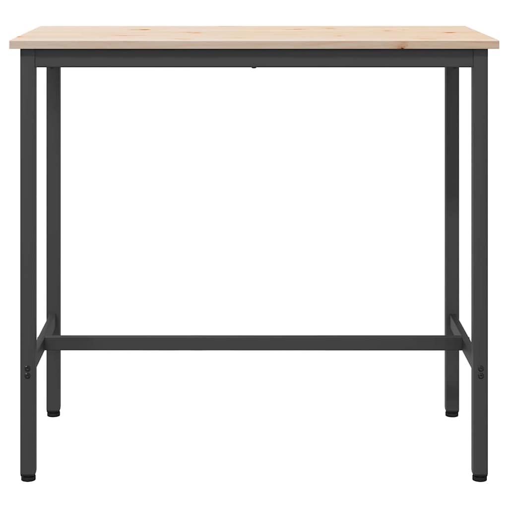 Tafel Naturel 100 x 50 x 91 cm Engineered hout en staal is nu te koop bij PeponiXL, paradijselijk wonen!