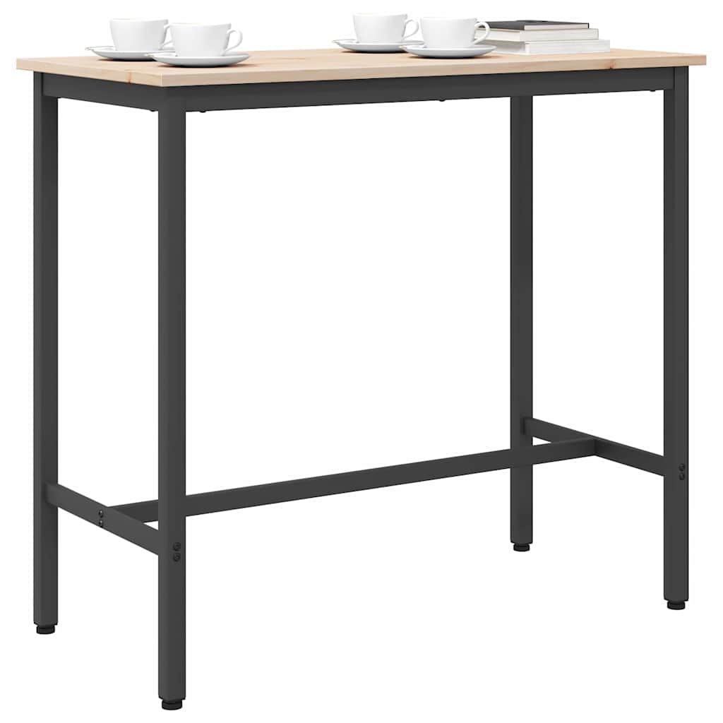 Tafel Naturel 100 x 50 x 91 cm Engineered hout en staal is nu te koop bij PeponiXL, paradijselijk wonen!