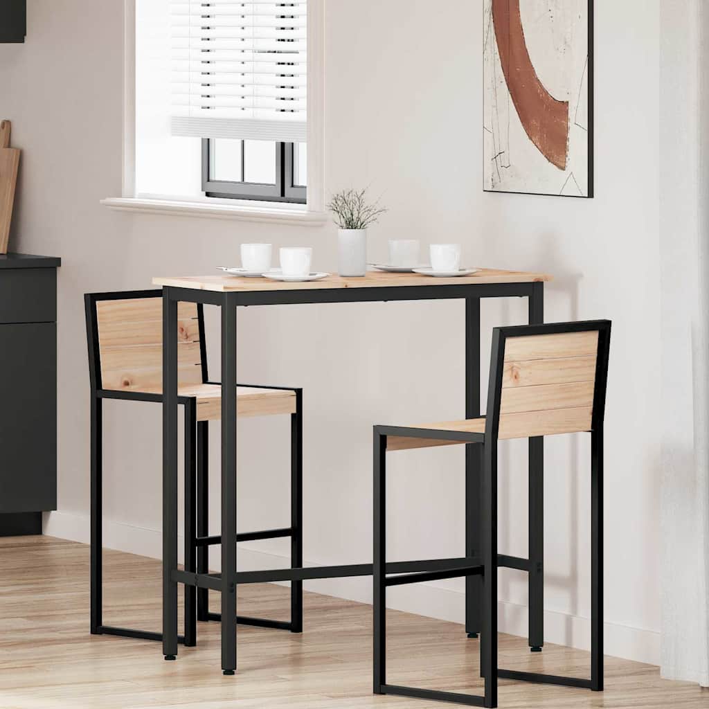 Tafel Naturel 100 x 40 x 101 cm Engineered hout en staal is nu te koop bij PeponiXL, paradijselijk wonen!