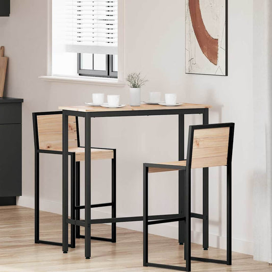 Tafel Naturel 100 x 40 x 101 cm Engineered hout en staal is nu te koop bij PeponiXL, paradijselijk wonen!