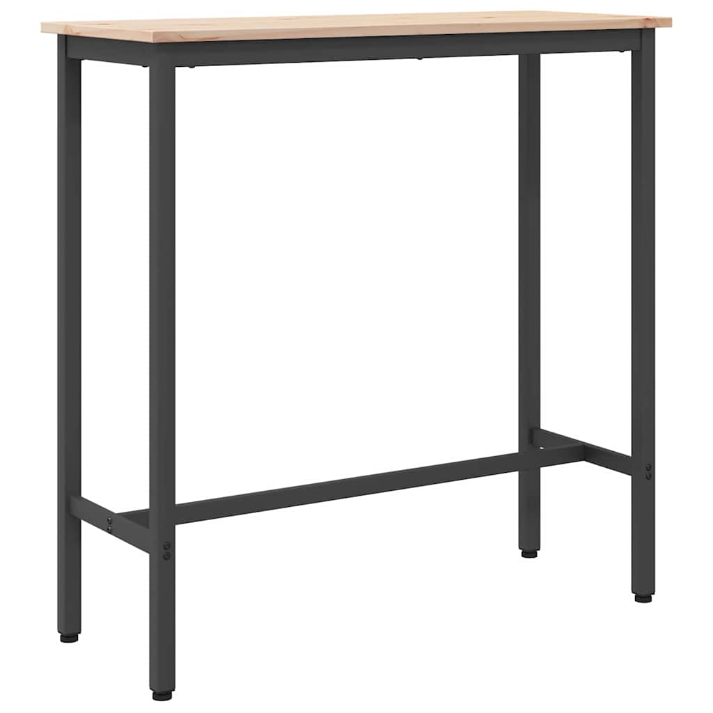 Tafel Naturel 100 x 40 x 101 cm Engineered hout en staal is nu te koop bij PeponiXL, paradijselijk wonen!