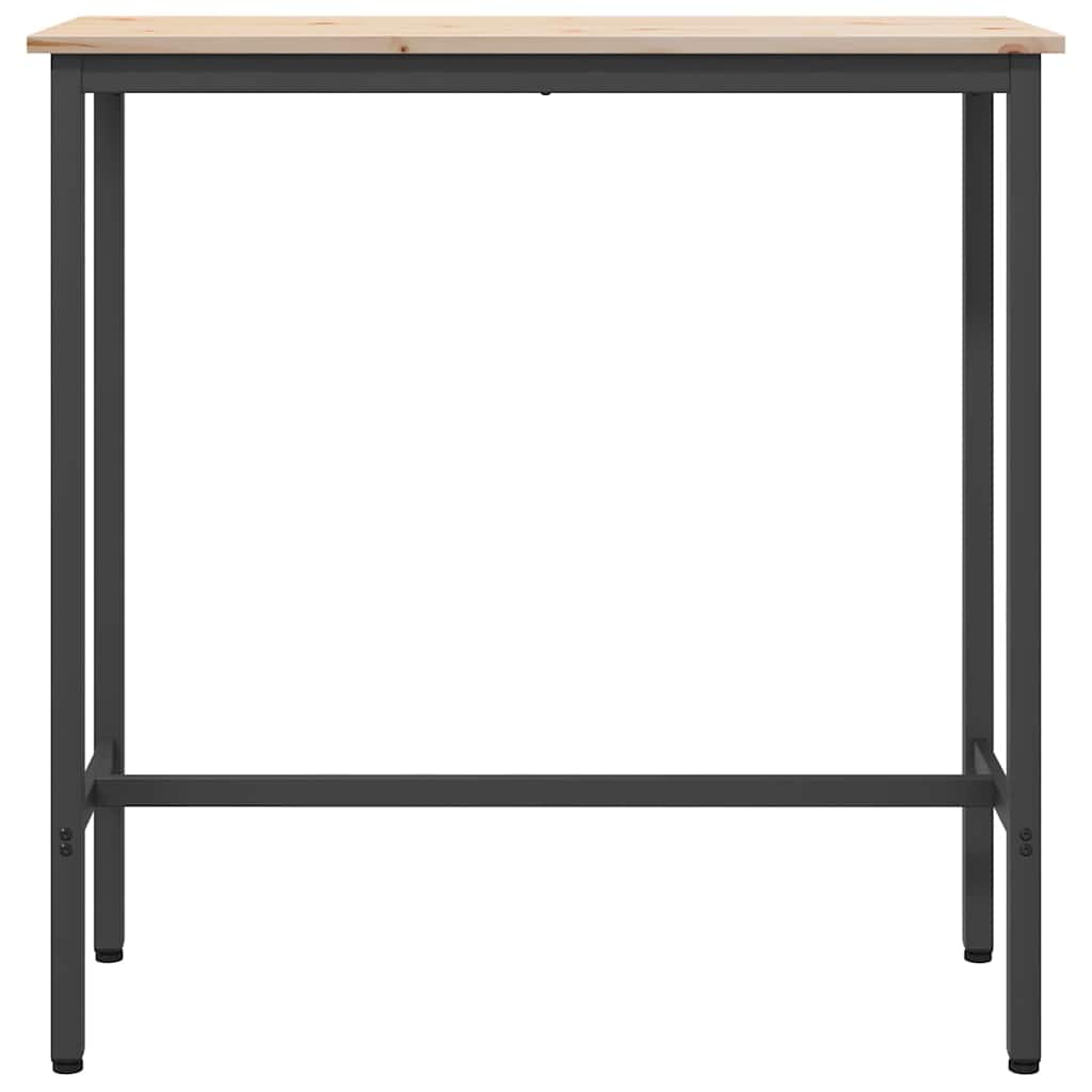 Tafel Naturel 100 x 40 x 101 cm Engineered hout en staal is nu te koop bij PeponiXL, paradijselijk wonen!