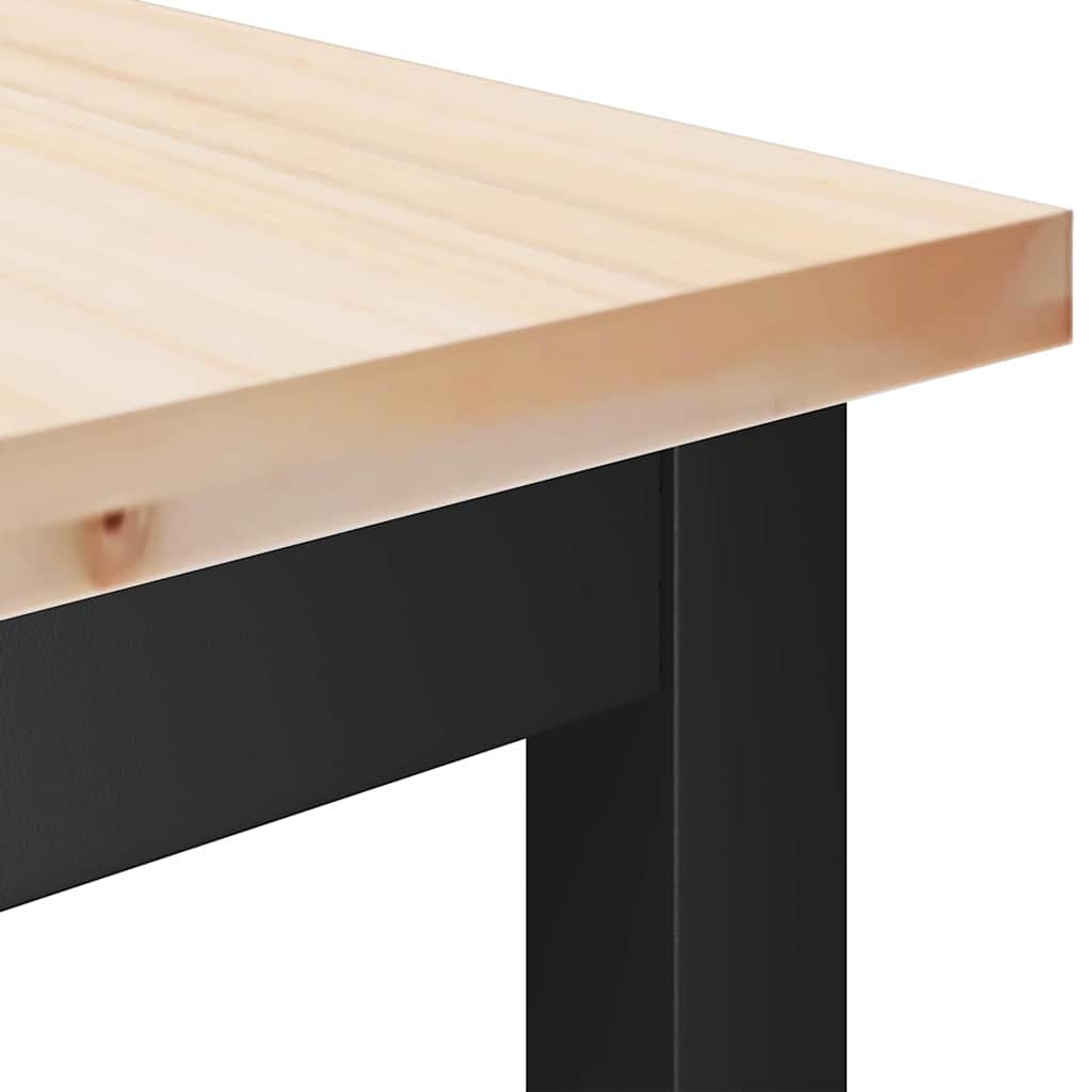 Eetbanken 2 pcs Naturel 100 x 32,5 x 49 cm Massief grenenhout is nu te koop bij PeponiXL, paradijselijk wonen!