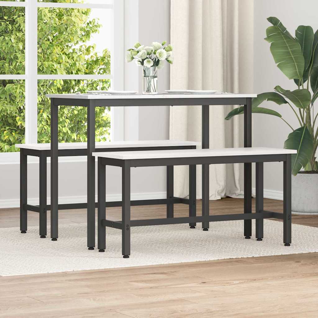 Eetbank Wit 100 x 32,5 x 49 cm Massief grenenhout is nu te koop bij PeponiXL, paradijselijk wonen!