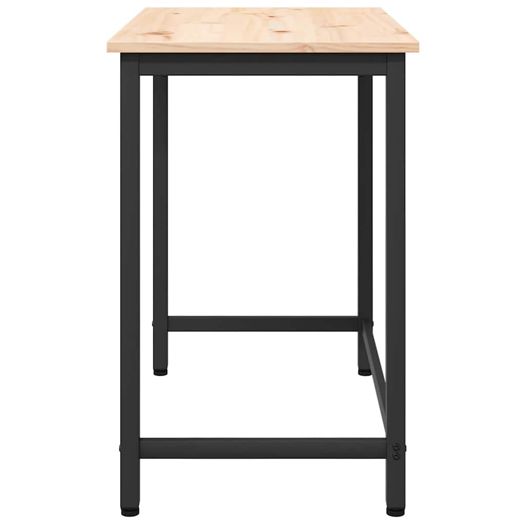 Tafel Naturel 80 x 50 x 77 cm Engineered hout en staal is nu te koop bij PeponiXL, paradijselijk wonen!