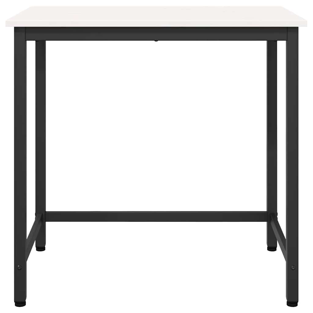Tafel Wit 80 x 50 x 77 cm Engineered hout en staal is nu te koop bij PeponiXL, paradijselijk wonen!