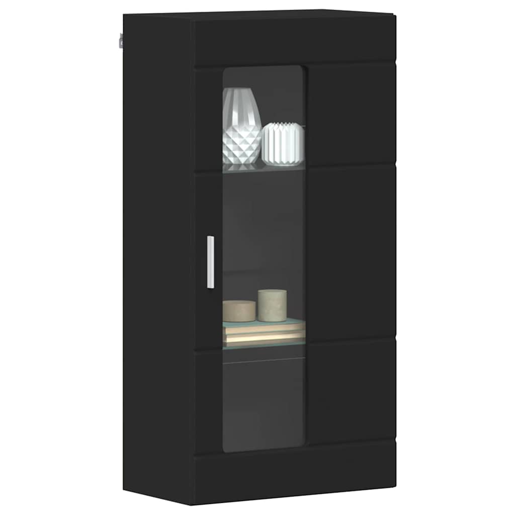 Houten Kast met opslag Zwart 50 x 29 x 100 cm Bewerkt hout is nu te koop bij PeponiXL, paradijselijk wonen!