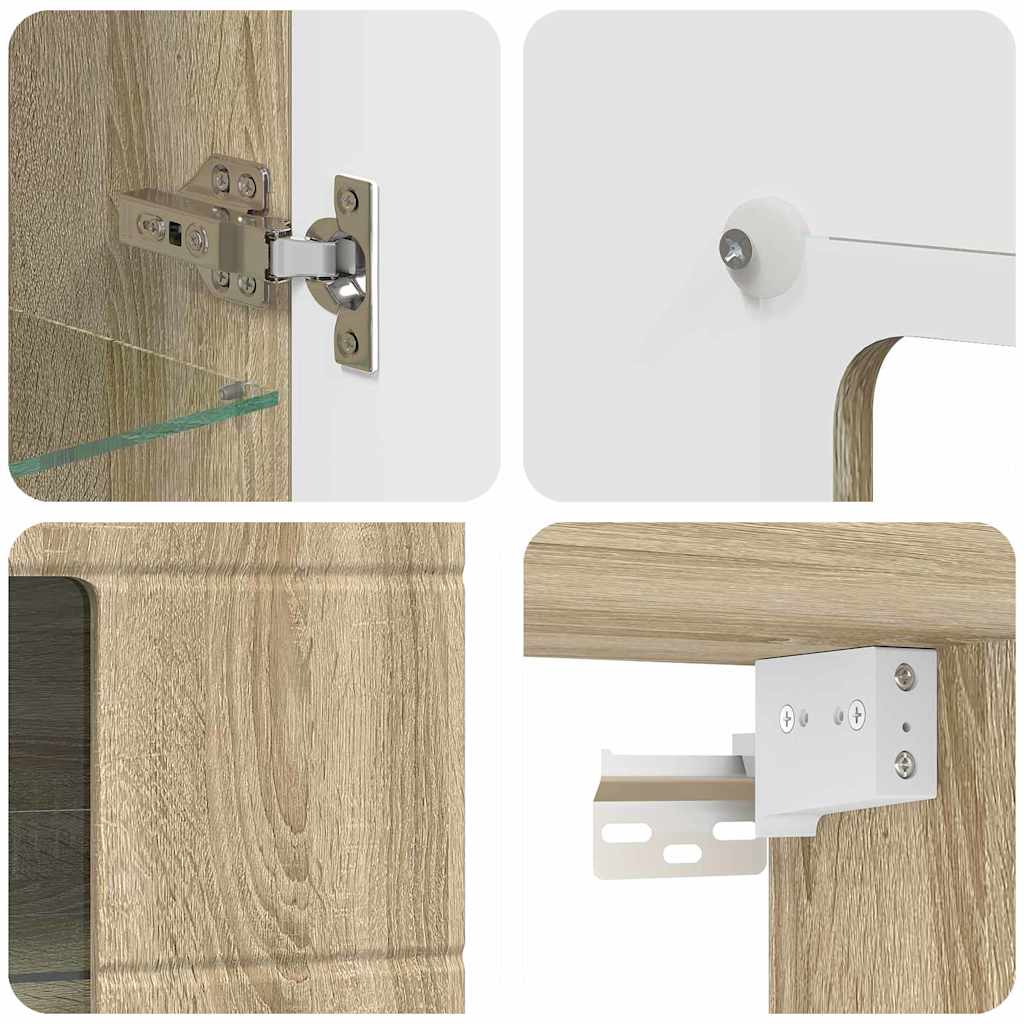 Houten Kast Sonoma Eiken 50 x 29 x 100 cm Bewerkt hout is nu te koop bij PeponiXL, paradijselijk wonen!