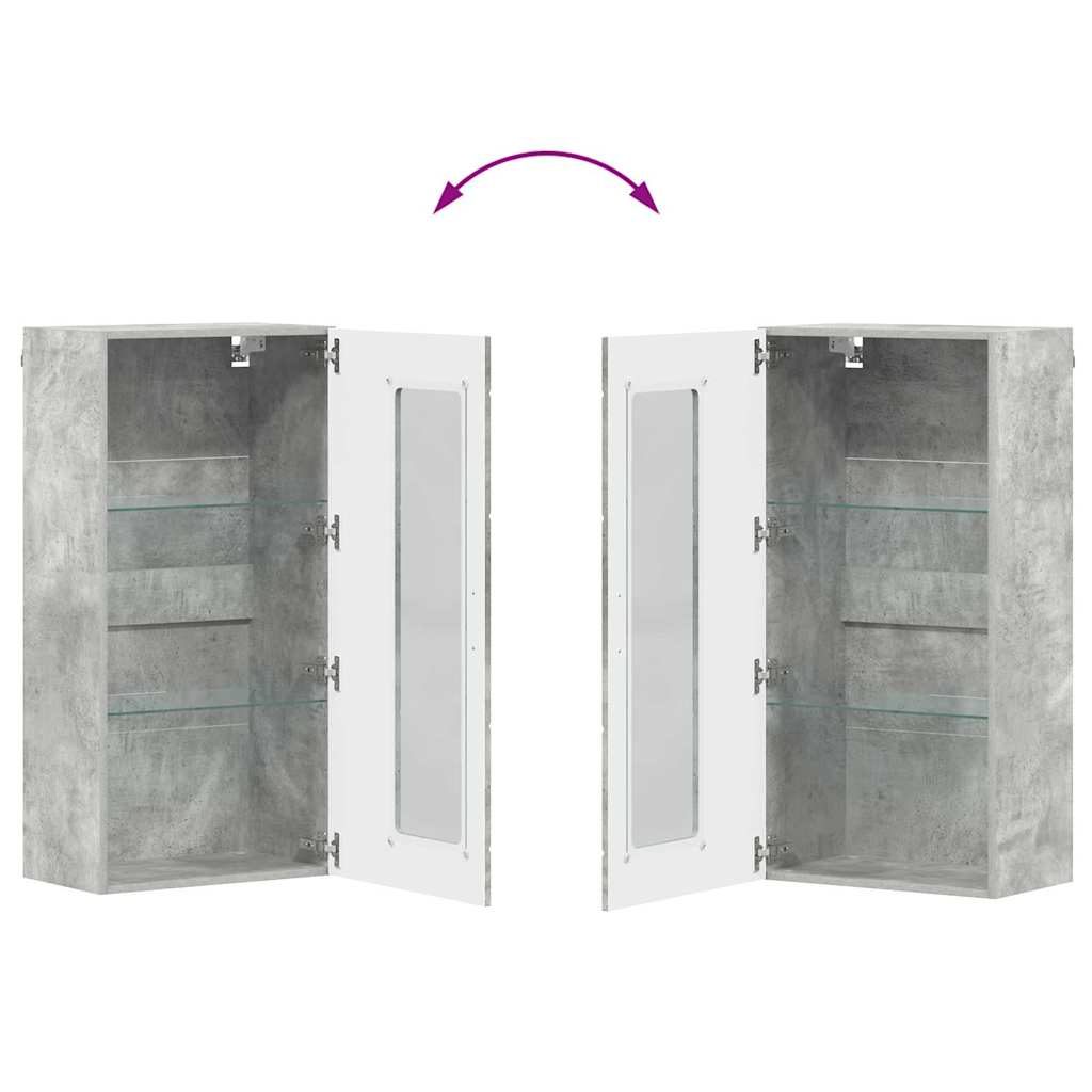 Houten Kast Beton Grijs 50 x 29 x 100 cm Bewerkt hout is nu te koop bij PeponiXL, paradijselijk wonen!