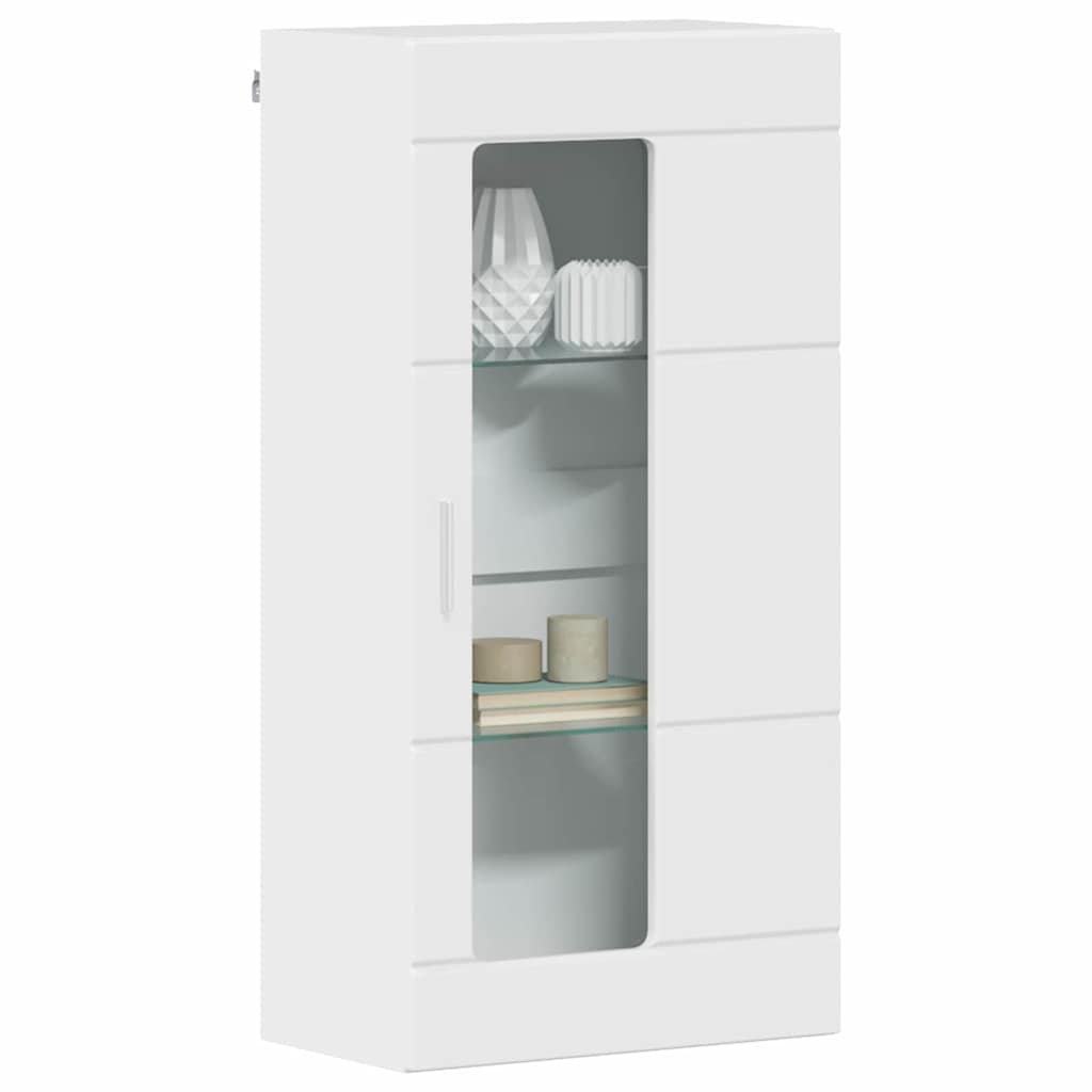 Houten Kast Hoogglans wit 50 x 29 x 100 cm Bewerkt hout is nu te koop bij PeponiXL, paradijselijk wonen!