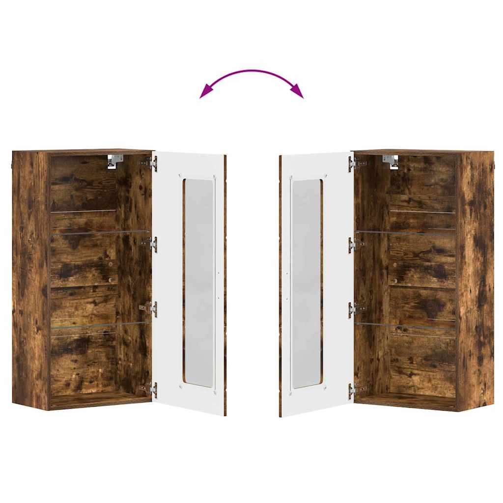 Houten Kast Gerookt eiken 50 x 29 x 100 cm Bewerkt hout is nu te koop bij PeponiXL, paradijselijk wonen!