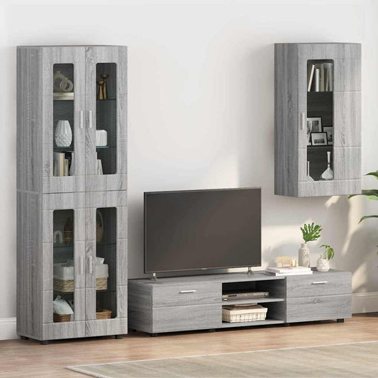 Houten Kast Grijs Sonoma 50 x 29 x 100 cm Bewerkt hout is nu te koop bij PeponiXL, paradijselijk wonen!