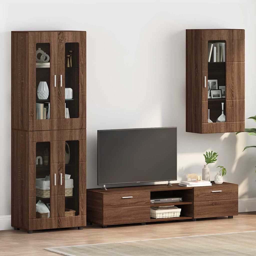 Houten Kast Bruin Eiken 50 x 29 x 100 cm Bewerkt hout is nu te koop bij PeponiXL, paradijselijk wonen!