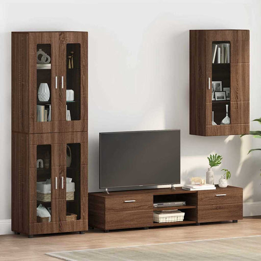 Houten Kast Bruin Eiken 50 x 29 x 100 cm Bewerkt hout is nu te koop bij PeponiXL, paradijselijk wonen!