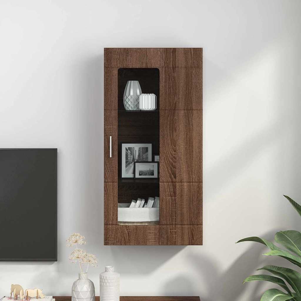 Houten Kast Bruin Eiken 50 x 29 x 100 cm Bewerkt hout is nu te koop bij PeponiXL, paradijselijk wonen!