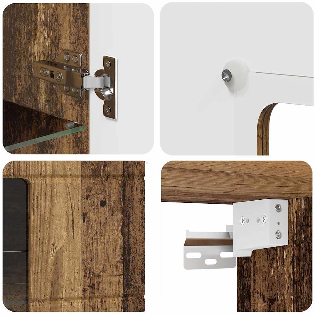 Houten Kast met opslag Oudhout 50 x 29 x 100 cm Bewerkt hout is nu te koop bij PeponiXL, paradijselijk wonen!