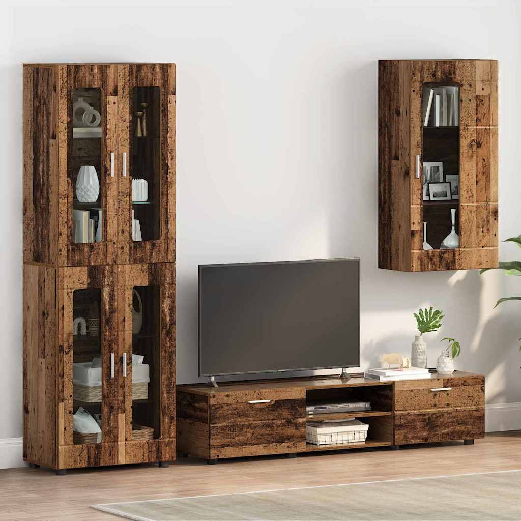 Houten Kast met opslag Oudhout 50 x 29 x 100 cm Bewerkt hout is nu te koop bij PeponiXL, paradijselijk wonen!