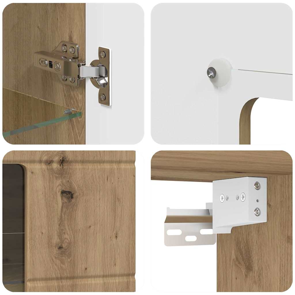 Houten Kast Artisan Eiken 50 x 29 x 100 cm Bewerkt hout is nu te koop bij PeponiXL, paradijselijk wonen!