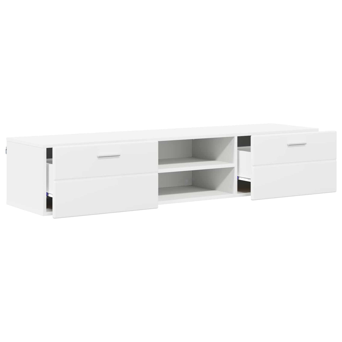 Houten Kast met lade Wit 150 x 39 x 30 cm Bewerkt hout is nu te koop bij PeponiXL, paradijselijk wonen!