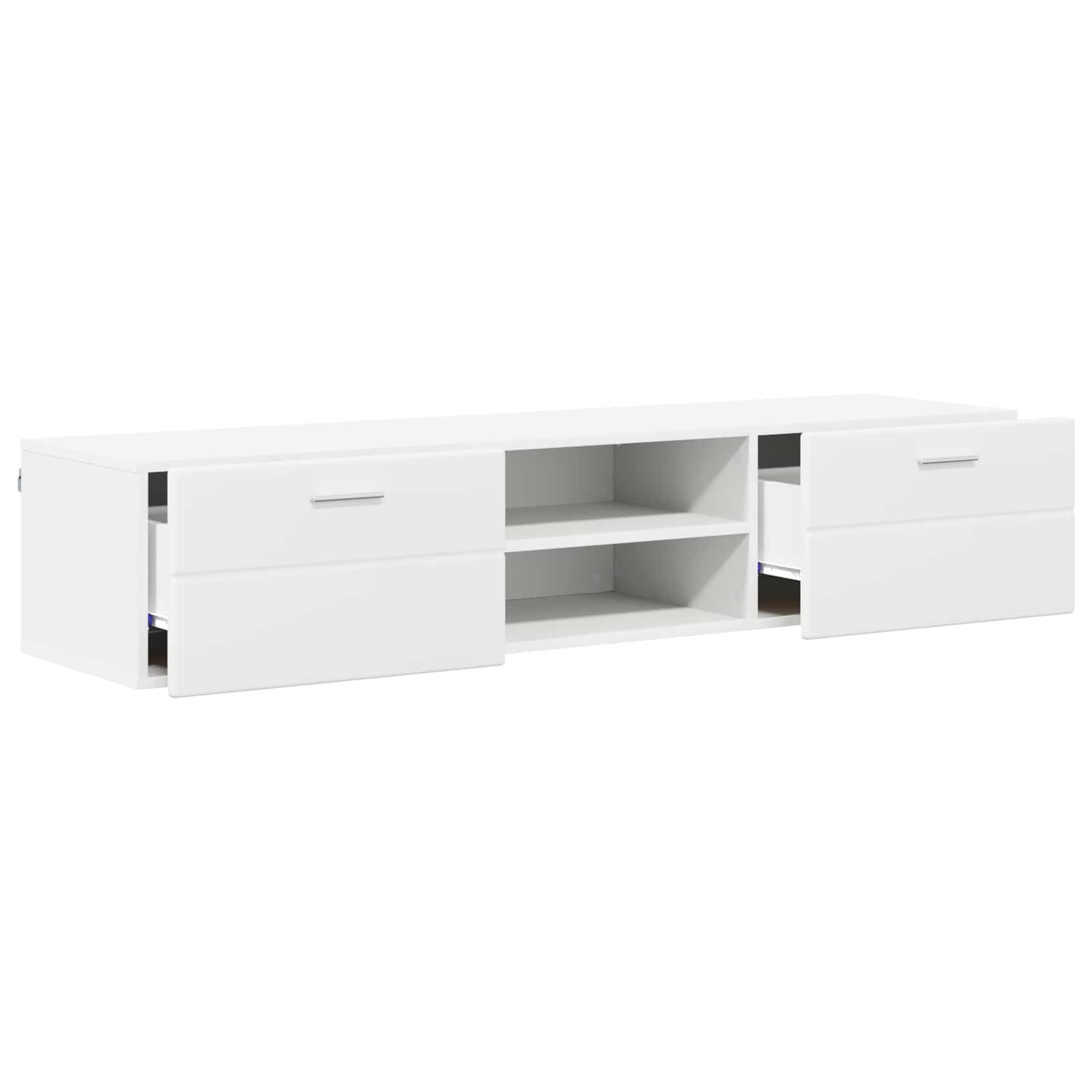 Houten Kast met lade Wit 150 x 39 x 30 cm Bewerkt hout is nu te koop bij PeponiXL, paradijselijk wonen!
