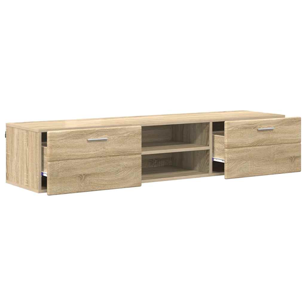 Houten Kast met lade Sonoma Eiken 150 x 39 x 30 cm Bewerkt hout is nu te koop bij PeponiXL, paradijselijk wonen!