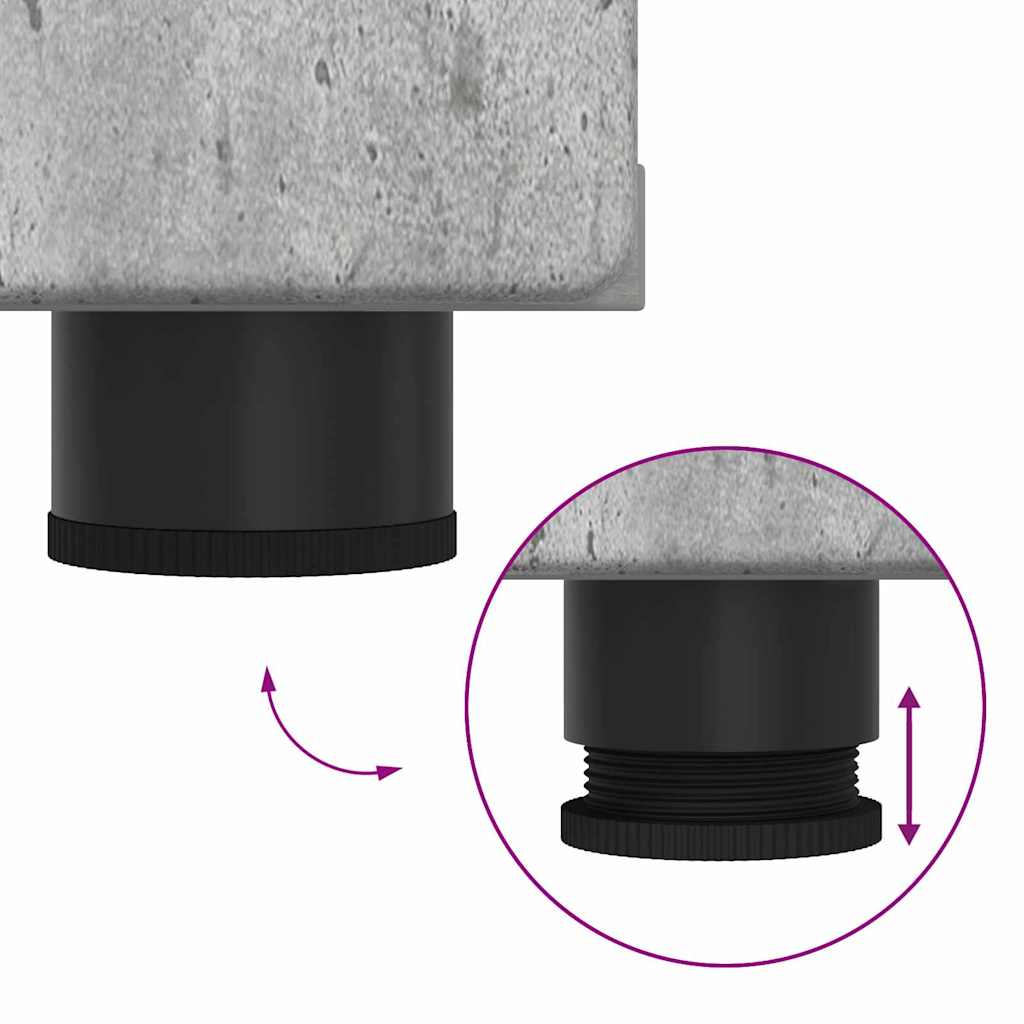 Houten Kast met lade Beton Grijs 150 x 39 x 30 cm Bewerkt hout is nu te koop bij PeponiXL, paradijselijk wonen!