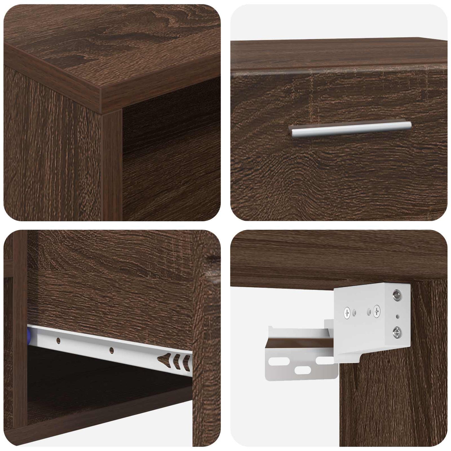Houten Kast 150 x 39 x 30 cm Bruin Eiken Bewerkt hout