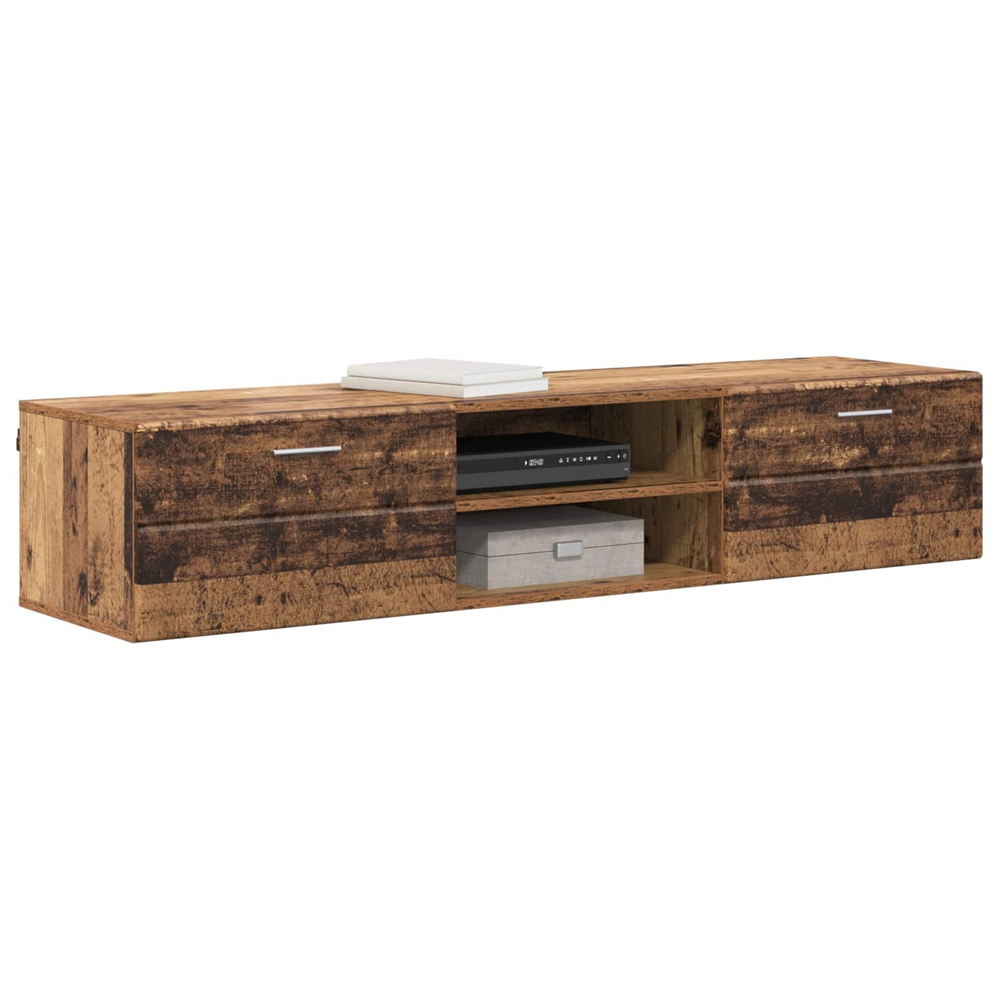 Houten Kast met lade Oudhout 150 x 39 x 30 cm Bewerkt hout is nu te koop bij PeponiXL, paradijselijk wonen!