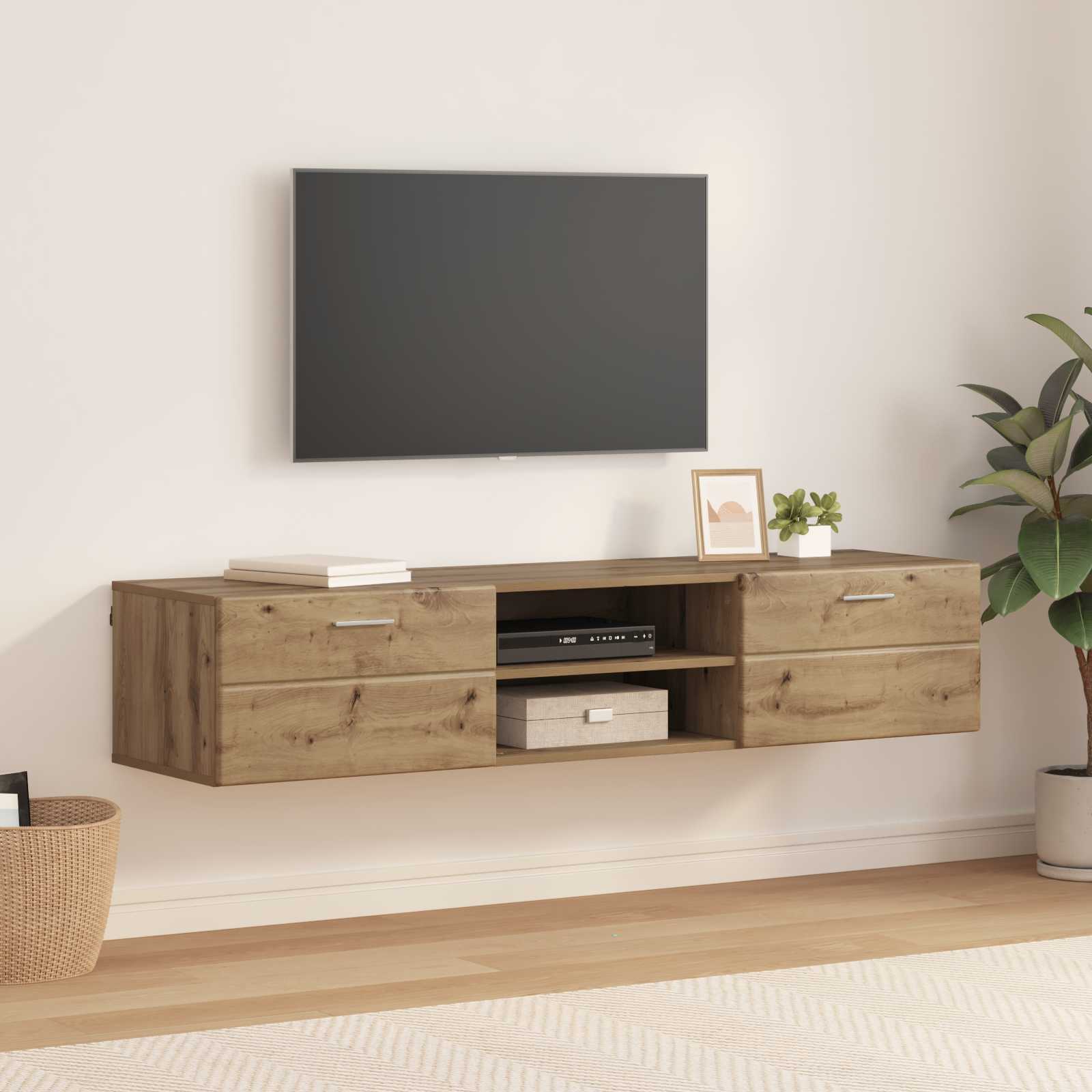 Houten Kast 150 x 39 x 30 cm Artisan Eiken Bewerkt hout is nu te koop bij PeponiXL, paradijselijk wonen!