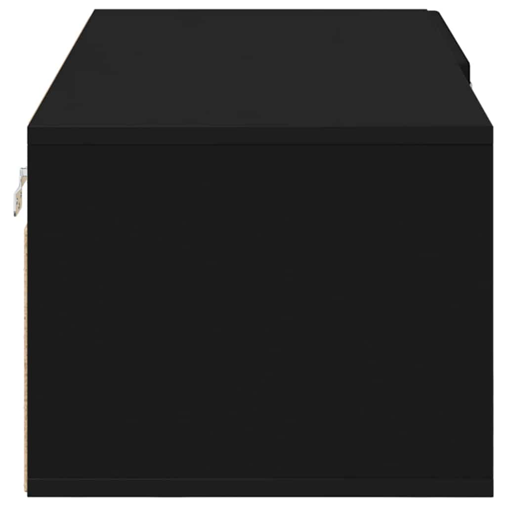 Houten Kast met lade Zwart 100,5 x 39 x 30 cm Bewerkt hout is nu te koop bij PeponiXL, paradijselijk wonen!