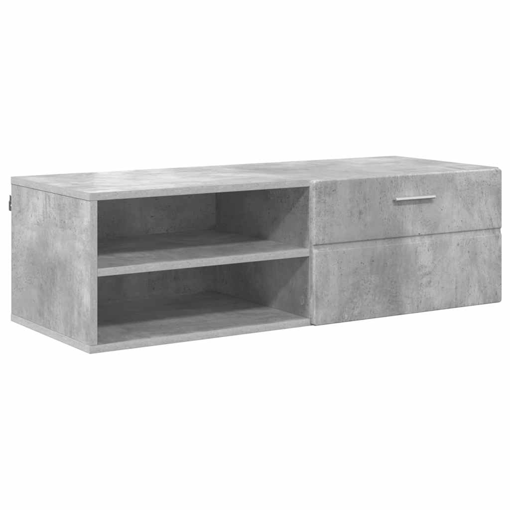 Houten Kast Beton Grijs 100,5 x 39 x 30 cm Bewerkt hout is nu te koop bij PeponiXL, paradijselijk wonen!