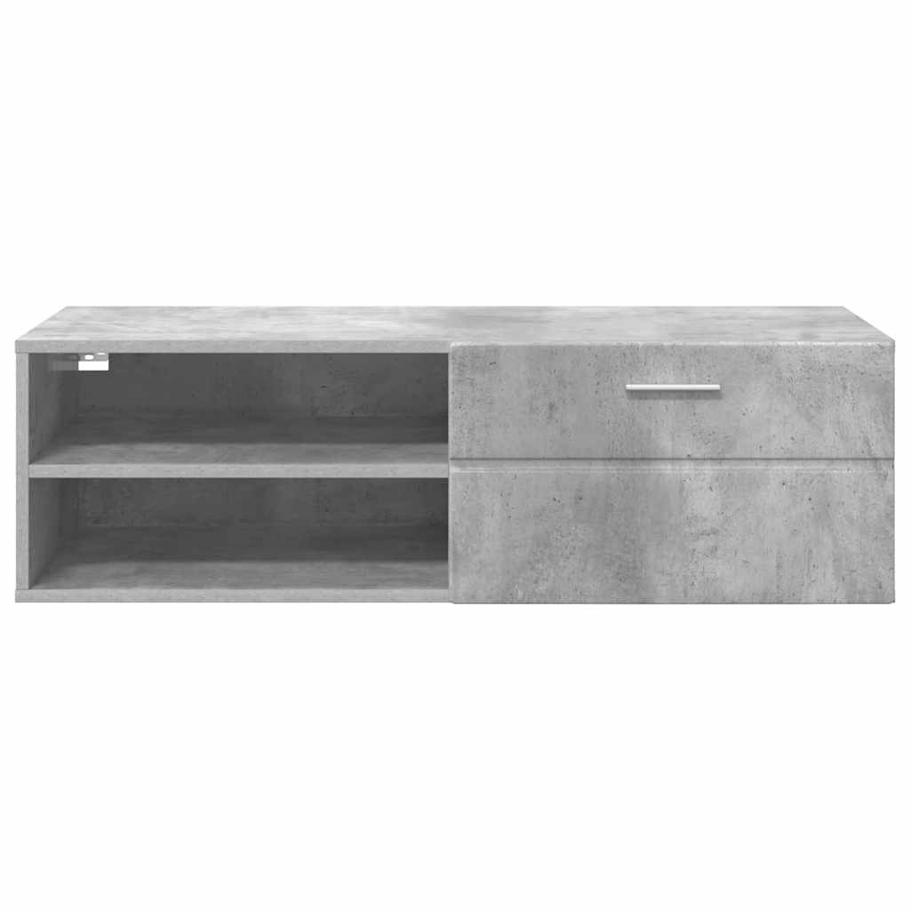 Houten Kast Beton Grijs 100,5 x 39 x 30 cm Bewerkt hout is nu te koop bij PeponiXL, paradijselijk wonen!
