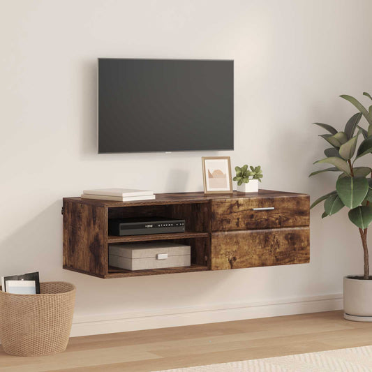 Houten Kast Gerookt eiken 100,5 x 39 x 30 cm Bewerkt hout is nu te koop bij PeponiXL, paradijselijk wonen!