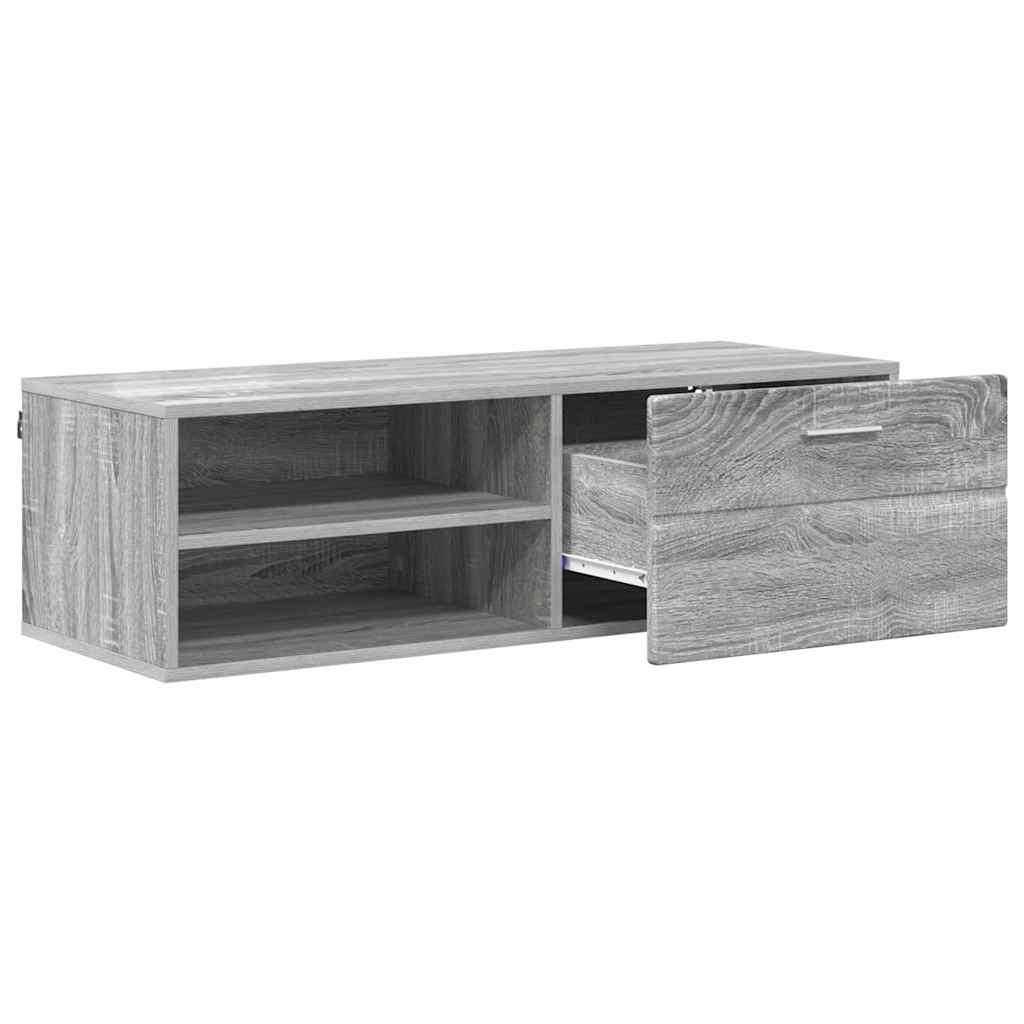 Houten Kast Grijs Sonoma 100,5 x 39 x 30 cm Bewerkt hout is nu te koop bij PeponiXL, paradijselijk wonen!