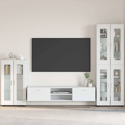 Dressoir met plank FLORIN Wit 55,5 x 29 x 100 cm Bewerkt hout is nu te koop bij PeponiXL, paradijselijk wonen!